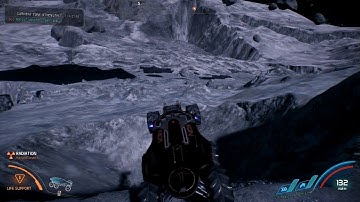 Mass Effect Andromeda: Vetra laughing loud while flying over a crater