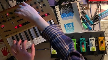 Live jam with Pocket Operators, Korg Monologue, Electronic Drumset, and Guitar Pedals