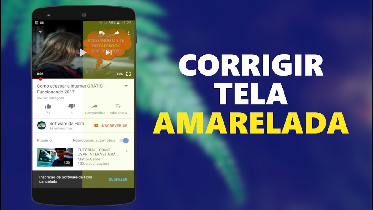 Como corrigir o problema da tela amarela do Smartphone - YouTube