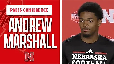 Nebraska Football DB Andrew Marshall meets with the media on Tuesday I Huskers I GBR
