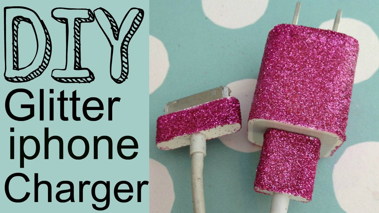 DIY Glitter iPhone Charger  Easy    by Michele Baratta