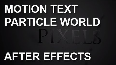 After Effects CS5.5 Animation | Sure Target 2 | Motion Text | CC Particle World