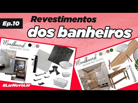 #LarNovoLar DIÁRIO DA OBRA Ep.10 escolha dos revestimentos dos banheiros | @VidaLoucadeCasada