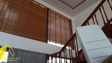 Rèm gỗ tự động ✅ Màn sáo gỗ tự động ✅ Rèm cửa tự động