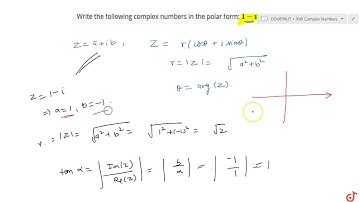 Write the following complex numbers in the polar form:  ltmath gt  ltmrow gt  ltmn gt1 lt/mn g