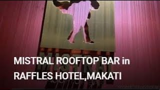 ROOFTOP BARS VLOG - MISTRAL ROOFTOP BAR in RAFFLES HOTEL,MAKATI