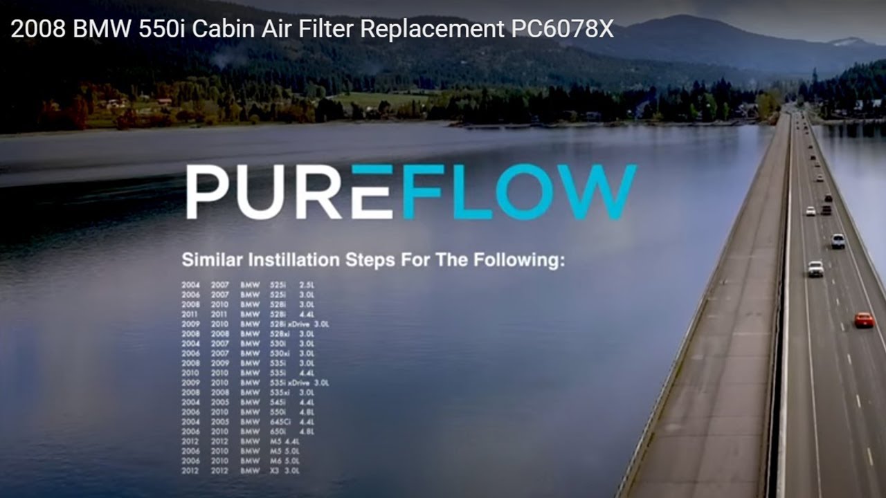 2008 BMW 550i Cabin Air Filter Replacement - PC6078X: Breathe Easier in Your BMW!
