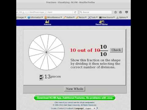 NLVM  VISUALIZING FRACTIONS