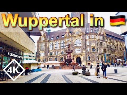 [4K] Walking through Western Germany - Wuppertal City Tour on a Cloudy Day