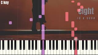 IU 아이유 - 'eight' '에잇' (Prod.&Feat. SUGA of BTS) EASY Piano Tutorial 쉬운 피아노 튜토리얼 by Lunar Piano