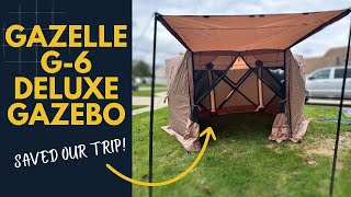 Gazelle G6 Deluxe 6Sided Portable Gazebo  this Gazebo will extend your camping season!