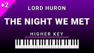 Video thumbnail of "The Night We Met (Higher Key Piano Karaoke) Lord Huron"
