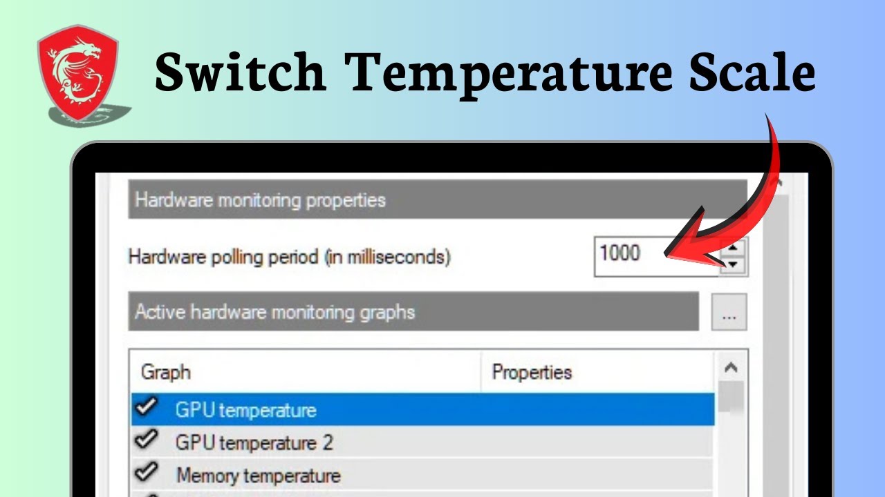 How to change MSI Afterburner Temperature format