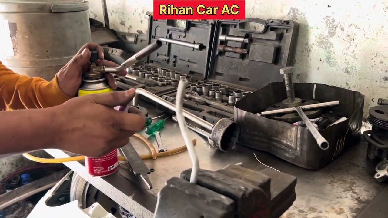 Car AC aluminium pipe welding, easily How to repair car AC pipe #youtube #Rihan Car ac￼￼