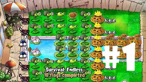 Plants vs Zombies | Survival: ENDLESS (26 Flags Completed) PART 1 (iOS Android)