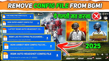How To Remove CONFIG in Bgmi Me Config Kaise Lagaye Bgmi Config File Kaise Lagaye Bgmi New File