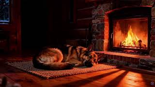 🐶Sleeping Dog by Fireplace 24/7 | 🔥Crackling Fire Sounds screenshot 2