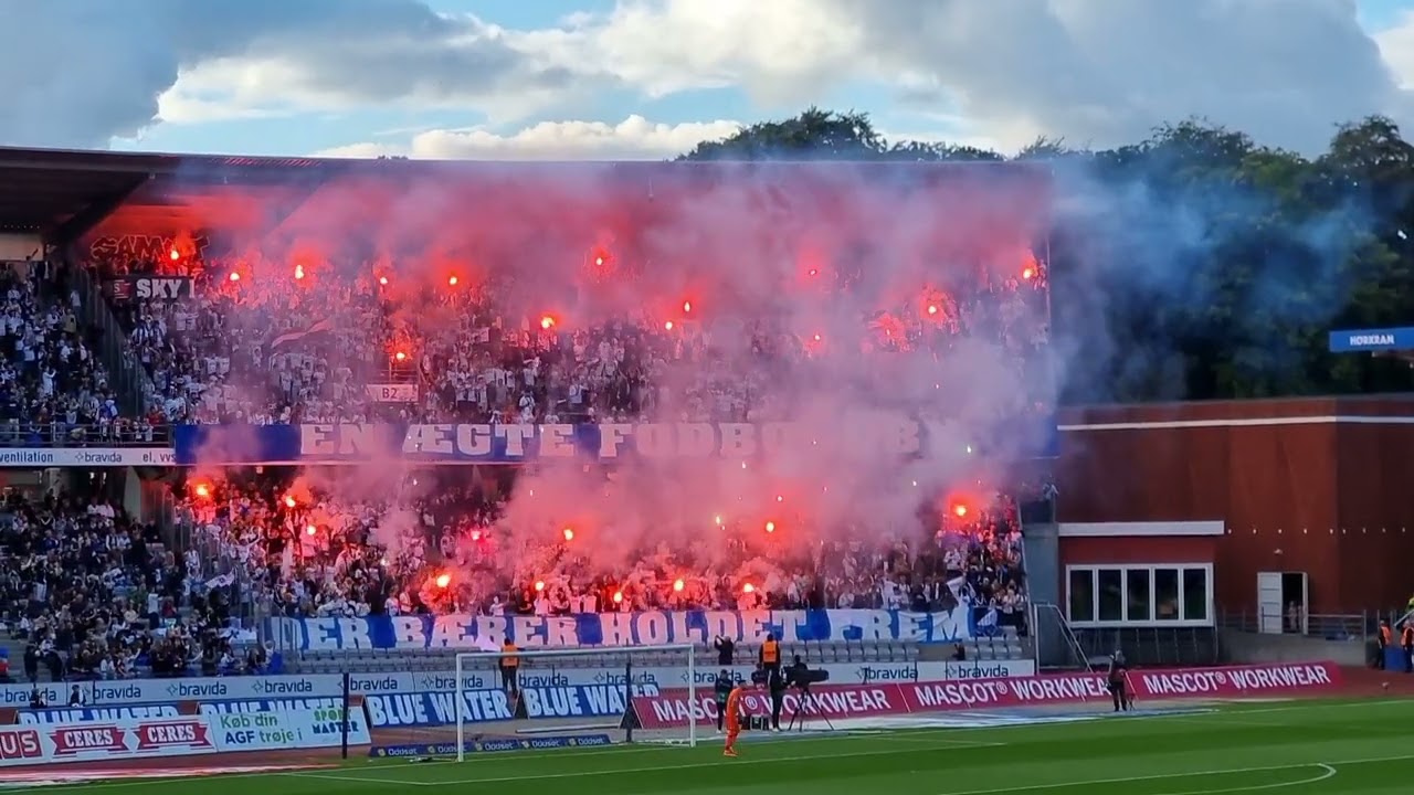 AGF Aarhus - Aalborg BK, pyro's (17-09-2022)