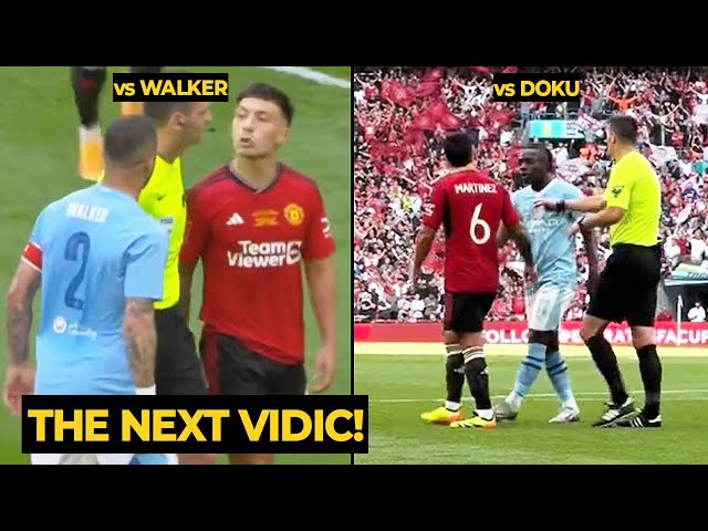 Lisandro Martinez showed his crazy mentality in FIGHT against Kyle Walker and Doku in FA Cup final class=