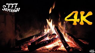 🔥 Sleeping by the Fireplace with sounds of Rain and Thunder | Fireplace 4K | Камин 4K | Огонь | 火