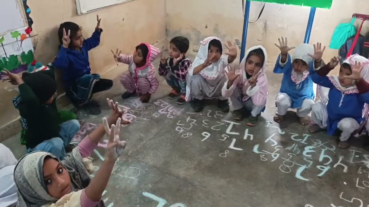 Counting Writing Activity with Chalk on Floor | Fun Number Practice for Kids#ecce#classroomactivity 