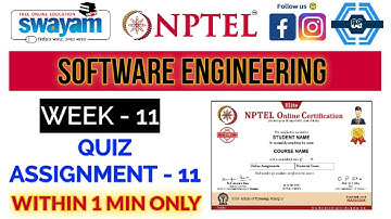 Software Engineering - NPTEL || WEEK 11 ASSIGNMENT SOLUTION ||