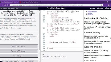 Learn Applied Accessibility  Make Screen Reader Navigation Easier with the footer Landmark   freeCod