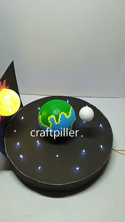 solar eclipse - lunar eclipse working model - #shorts  - diy - craftpiller