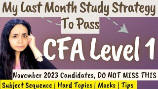 How Did I Pass CFA Level 1 ? | My Detailed Last One Month Plan | Mocks, Hard Topics & Practise