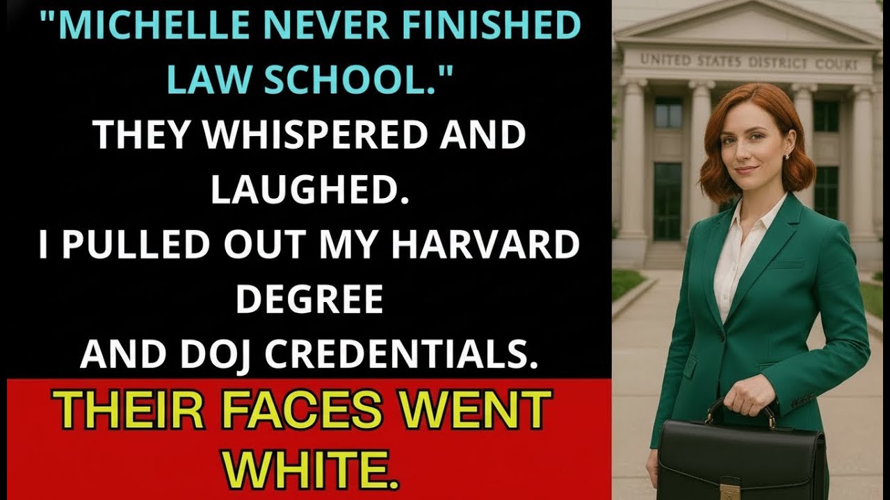 MICHELLE NEVER FINISHED LAW SCHOOL   THEY WHISPERED AND LAUGHED  I PULLED OUT MY HARVARD DEGREE