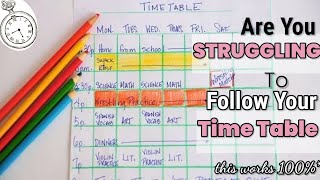 Why your schedule is failing! How to follow a (study) Timetable strictly | Time Management tips