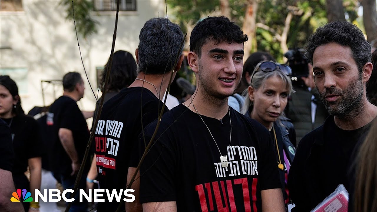 Israeli hostage released by Hamas visits kibbutz where he was kidnapped