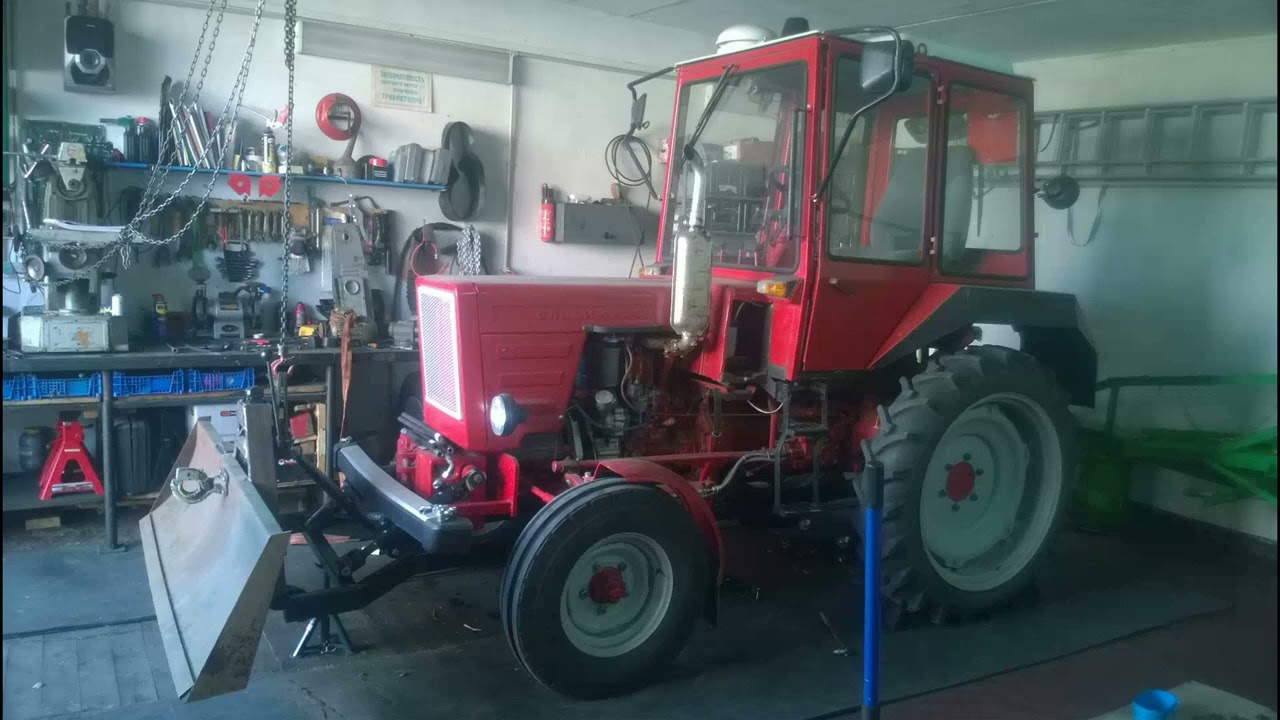 Самодельная бульдозерная лопата (отвал) на трактор т-25. Старое видео.