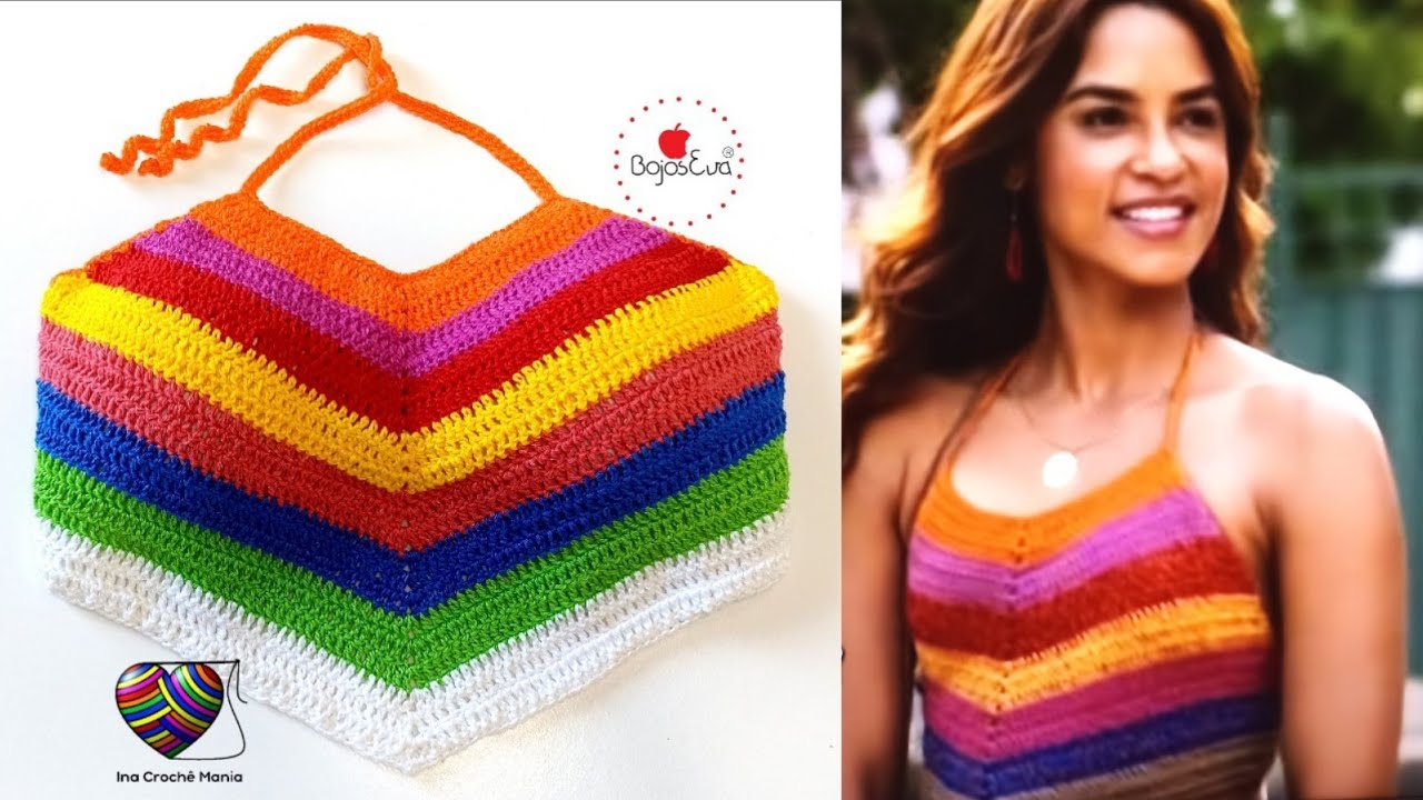 top /Cropped de crochê Brisa PP,P,M,G e GG