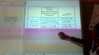 Unit 1.7 Chapter 2 4 GEOMETRY Reasoning with Properties from Algebra PART 2 from Glencoe
