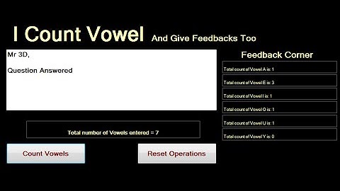 Vowels Counter Created in Visual Basic.Net Using Do While Loop