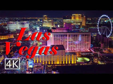 [4K] On top of Eiffel Tower - Las Vegas at Night 