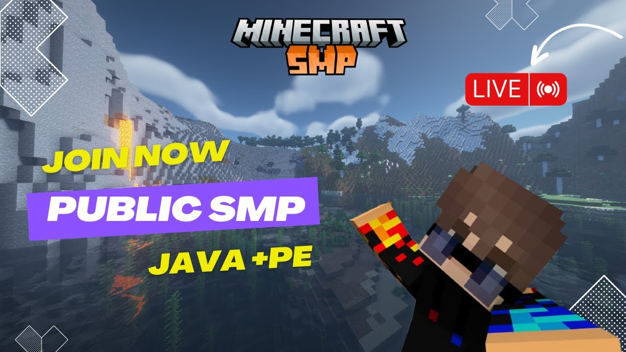Minecraft Java + Pe Public Smp Live Day 1/75 - YouTube