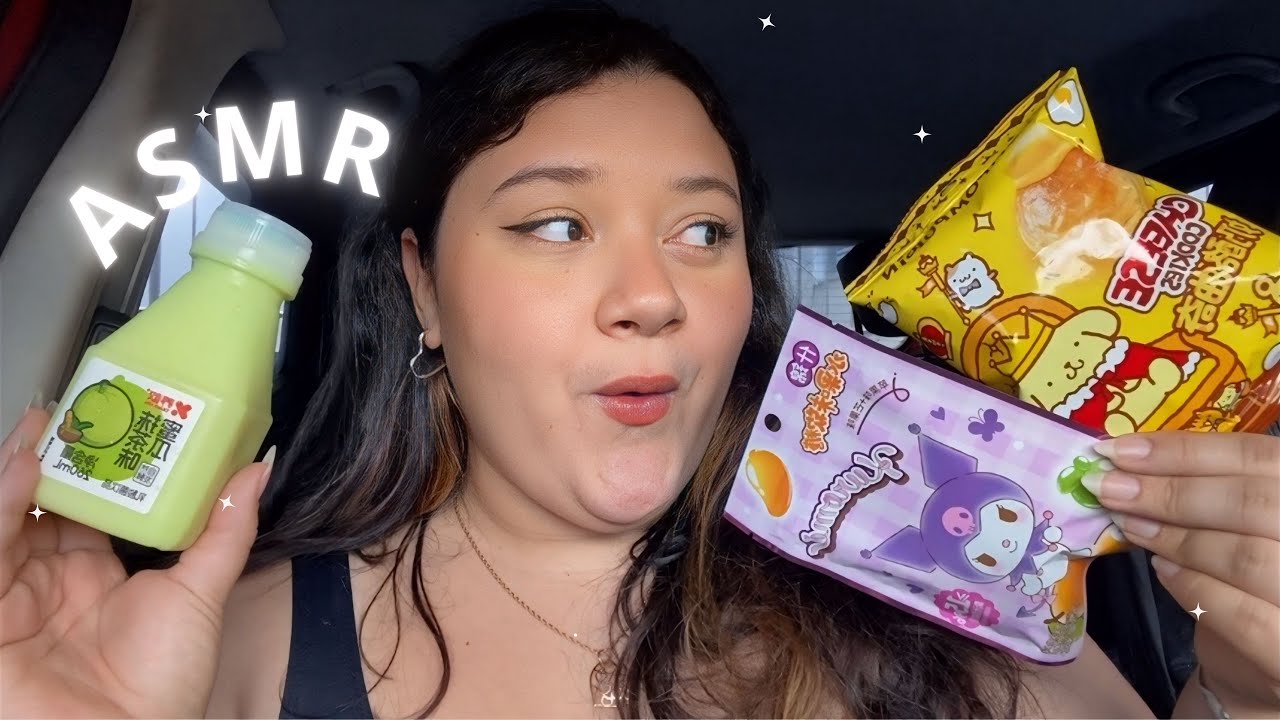 ASMR | provando COMIDINHAS do JAPÃO! 🇯🇵✨(bate papo no carro) - Nartx ASMR 
