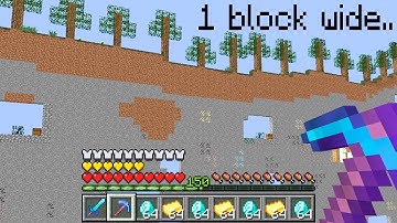 Minecraft UHC but the world is 1 block wide...?