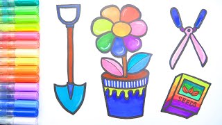 Draw And Coloring Plants 🌼🌸I Drawings For Kids I Drawing And Coloring Idea #26