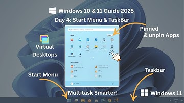 Windows 10 & 11 Guide | Start Menu & Taskbar Tips 2025