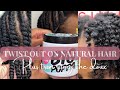 Twist out on natural hair + trim + full tutorial