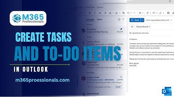Create tasks and to do items in Outlook