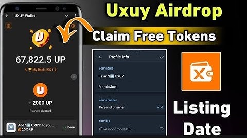 Uxuy wallet airdrop new update,add uxuy to your profile 2000 UP reward, Uxuy wallet new task#uxuy