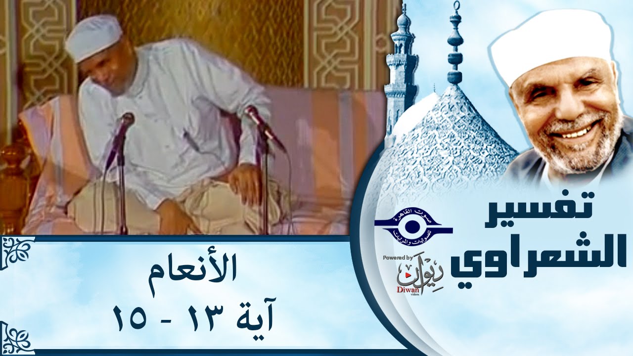 الشيخ الشعراوي |  تفسير سورة الأنعام، (آية ١٣-١٥)