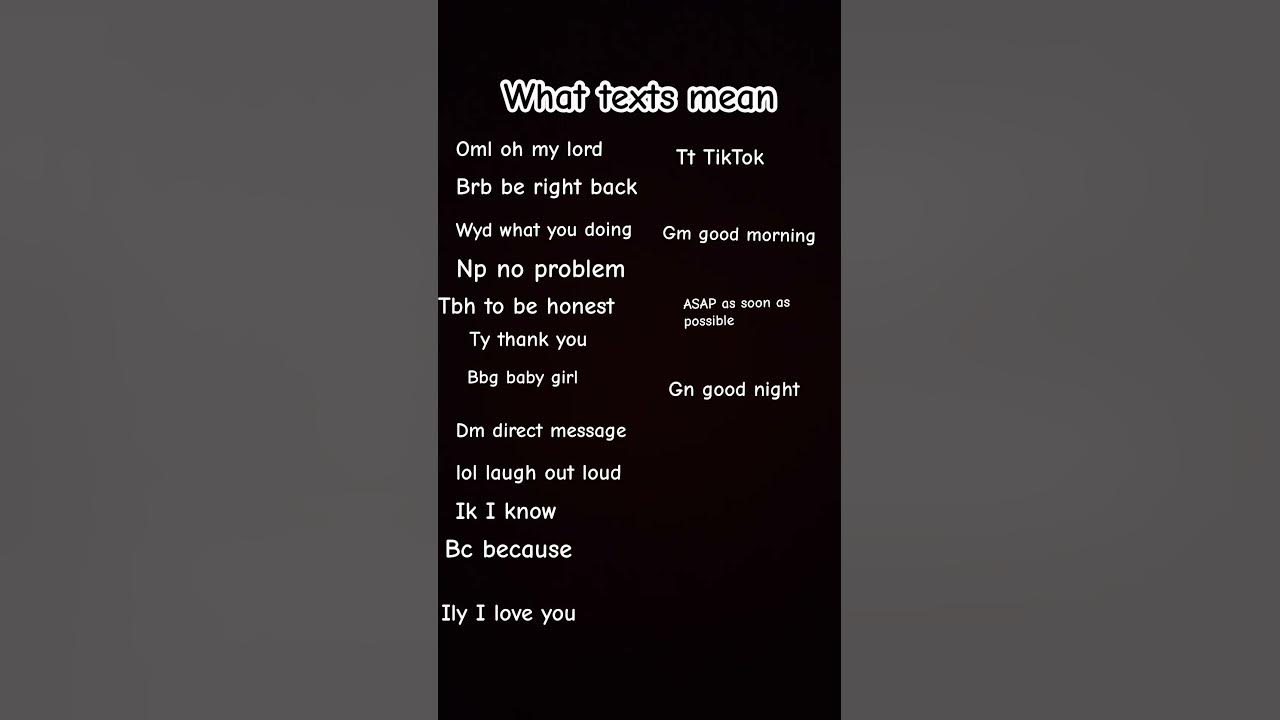 What Texts Mean shorts YouTube what-texts-mean-shorts-youtube