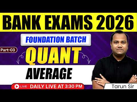 Bank Foundation 2026 | Basics to Success | Average | SBI PO 2026 | IBPS PO 2026  | RRB PO 2026