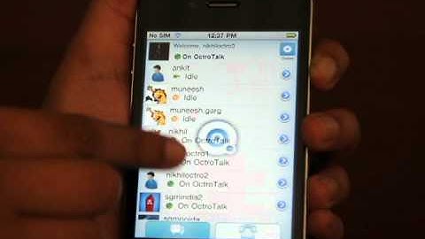 procedure for audio call on octro talk on iphone