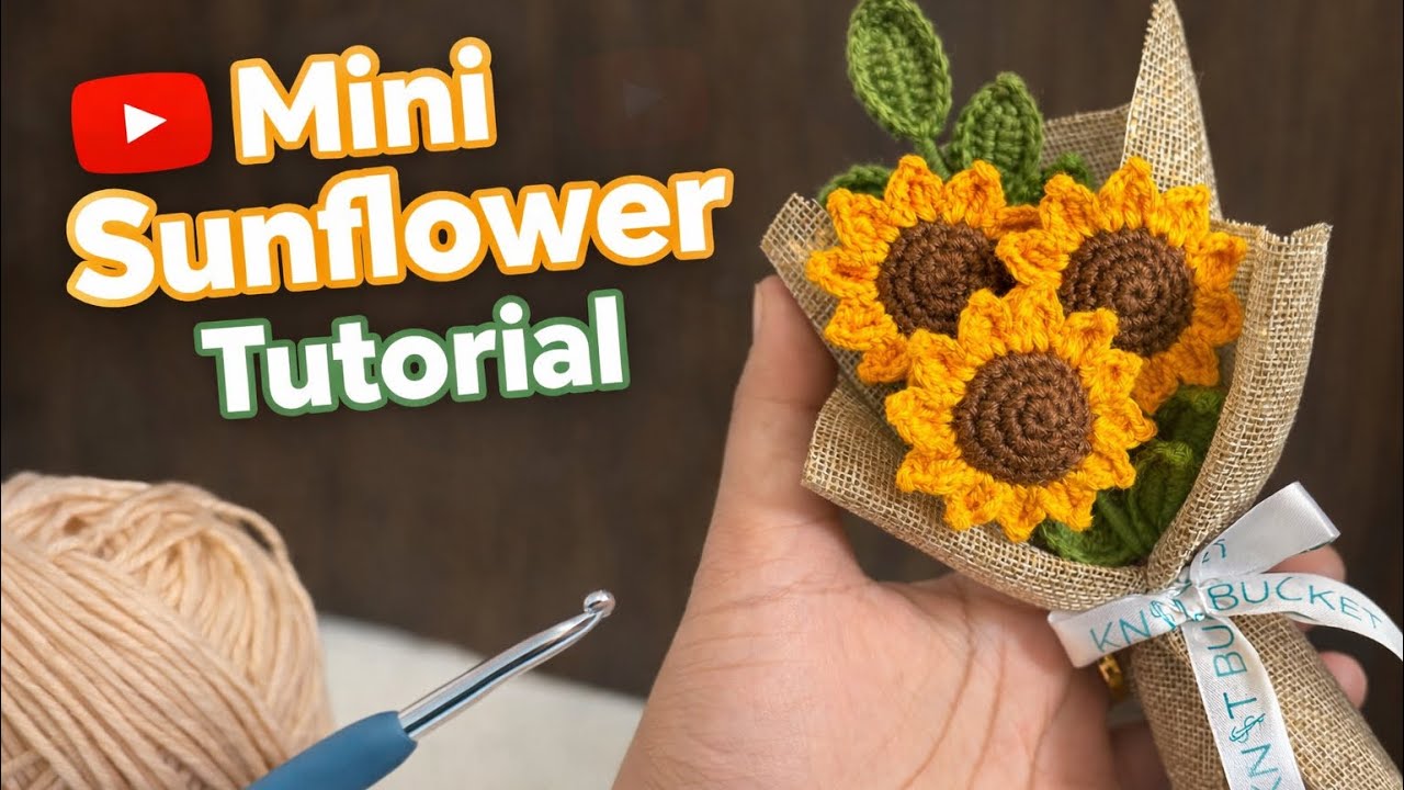 Sunflower Crochet | Easy Tutorial | Beginner Friendly | How to crochet ...
